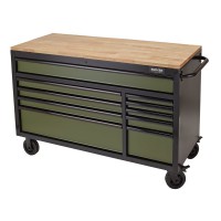BUNKER® Workbench Roller Tool Cabinet, 10 Drawer, 56\", Green £1,411.00